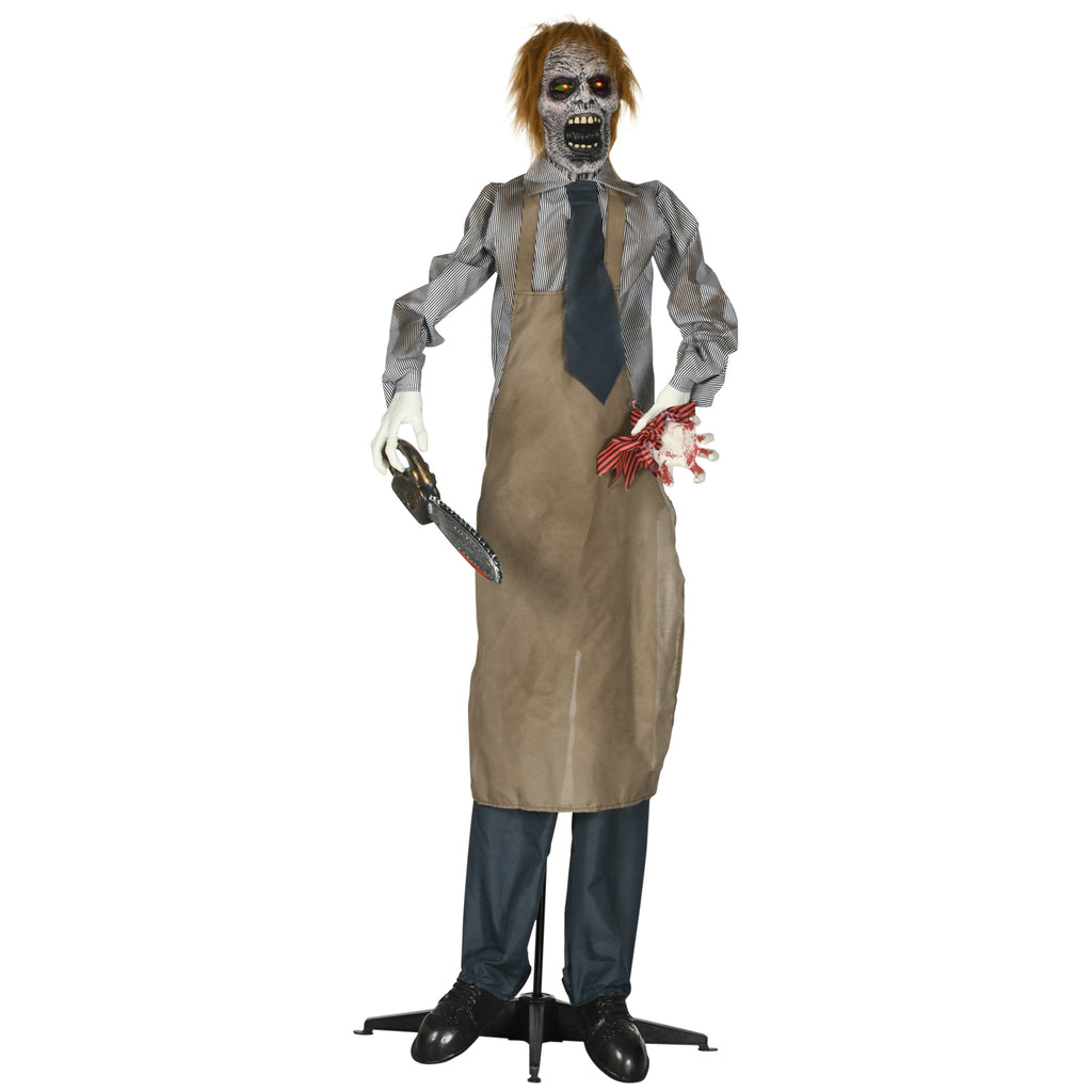 Halloweendeko, Kettensägenmörder, beweglich, Motorsägensound, Schaltautomatik, 1,70 m