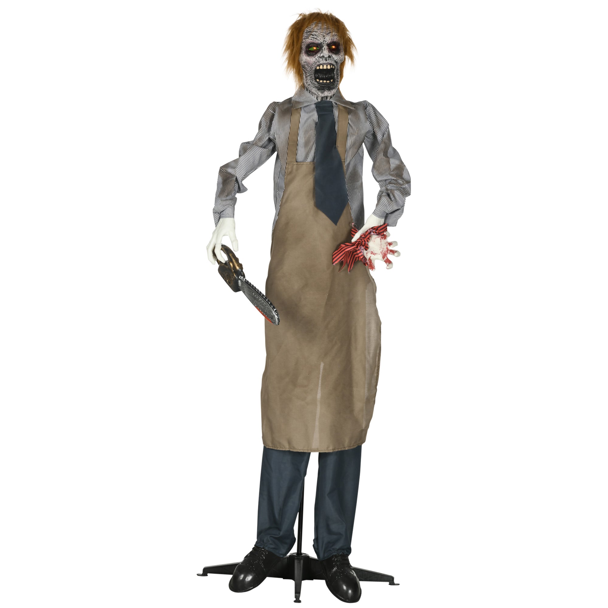 Halloweendeko, Kettensägenmörder, beweglich, Motorsägensound, Schaltautomatik, 1,70 m