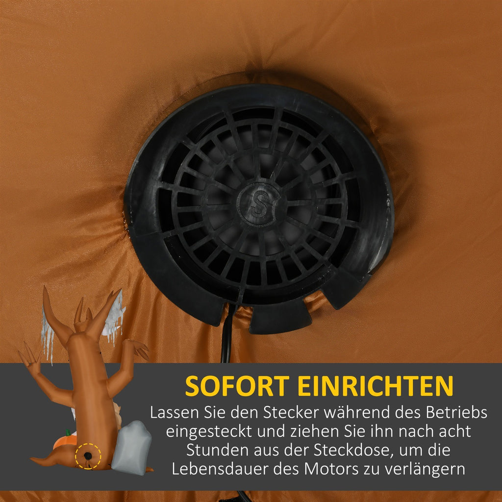 Halloween-Deko, 2,40m großer Geisterbaum, selbstaufblasend, LED-Beleuchtung, für Außenbereiche