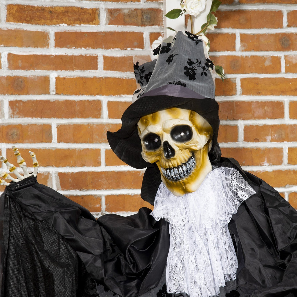 Halloween-Dekoration Gespenst Bräutigam mit Spezialeffekten und Soundfunktion 115 cm x 65 cm x 189 cm