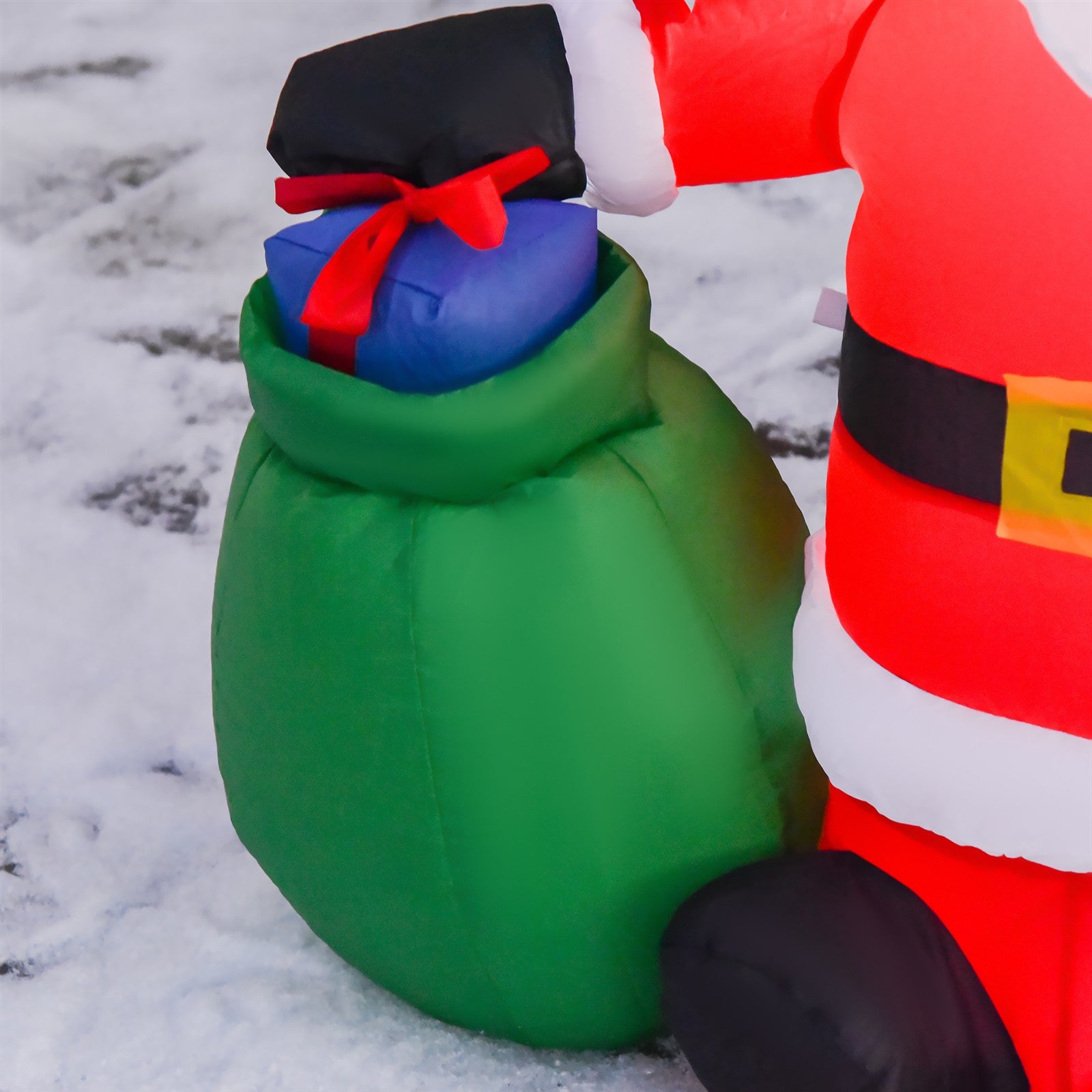 Weihnachtsdeko Aufblasbarer Weihnachtsmann Outdoor-Weihnachtsdekoration, inkl. Gebläse, 1,2 m, Rot + Weiß