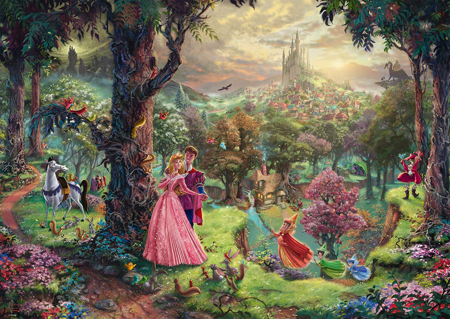 Disney, Dornröschen - 1000 Teile Puzzle (Thomas Kinkade)