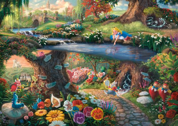 Disney, Alice im Wunderland - 1000 Teile Puzzle (Thomas Kinkade)