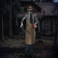 Halloweendeko, Kettensägenmörder, beweglich, Motorsägensound, Schaltautomatik, 1,70 m