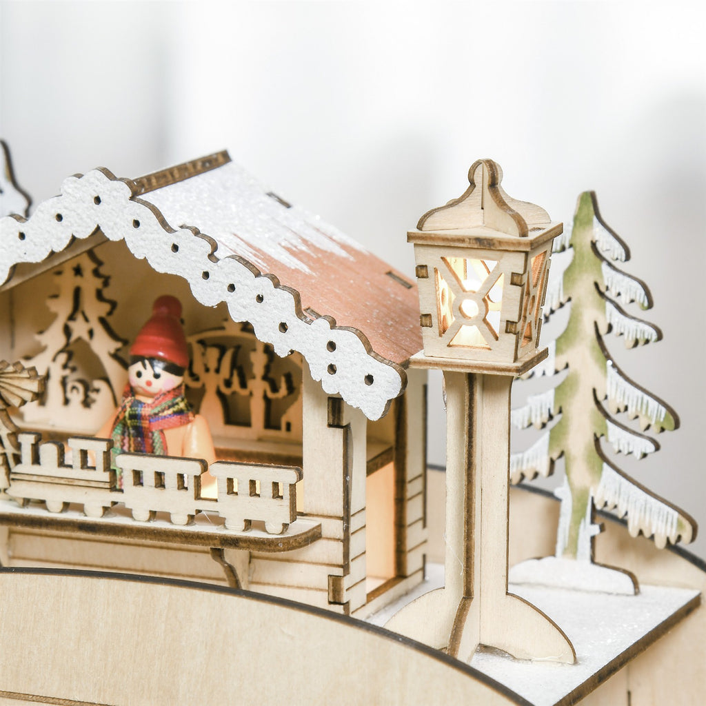 Adventskalender zum Befüllen mit 24 Schubladen LED-Lichtern Schlitten-Form, DIY Weihnachtskalender Weihnachts-Countdown-Kalender Geschenk für Kinder Erwachsene