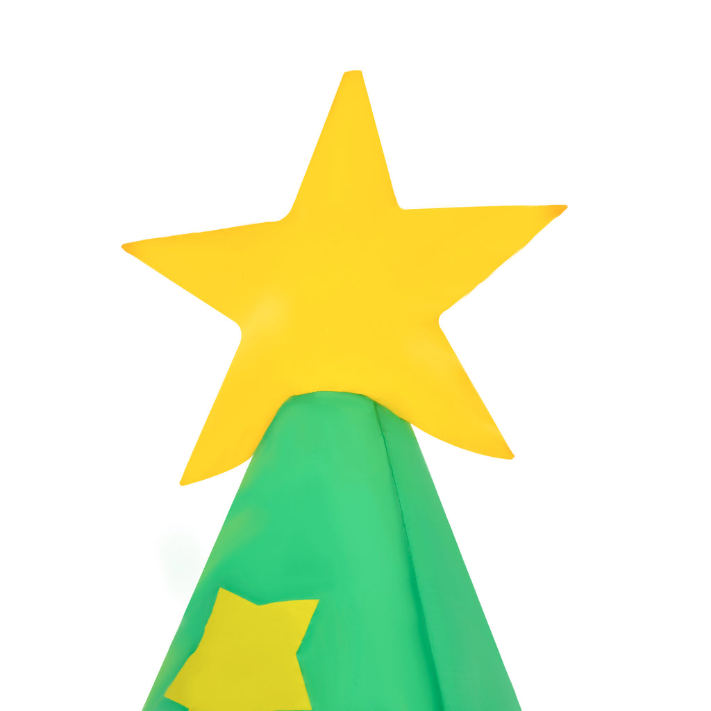 210 cm Aufblasbarer Weihnachtsbaum mit Weihnachtsmann Schneemann und Geschenkbox Weihnachtsdeko mit LED Selbstaufblasend für Außen Innen Garten Hof Party Dekoration