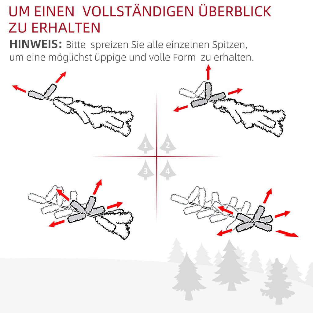 Weichnachtsbaum künslicher Weihnachtsbaum Christbaum, LED-Lichter, Sternspitze, 66 cm x 66 cm x 120 cm, Grün