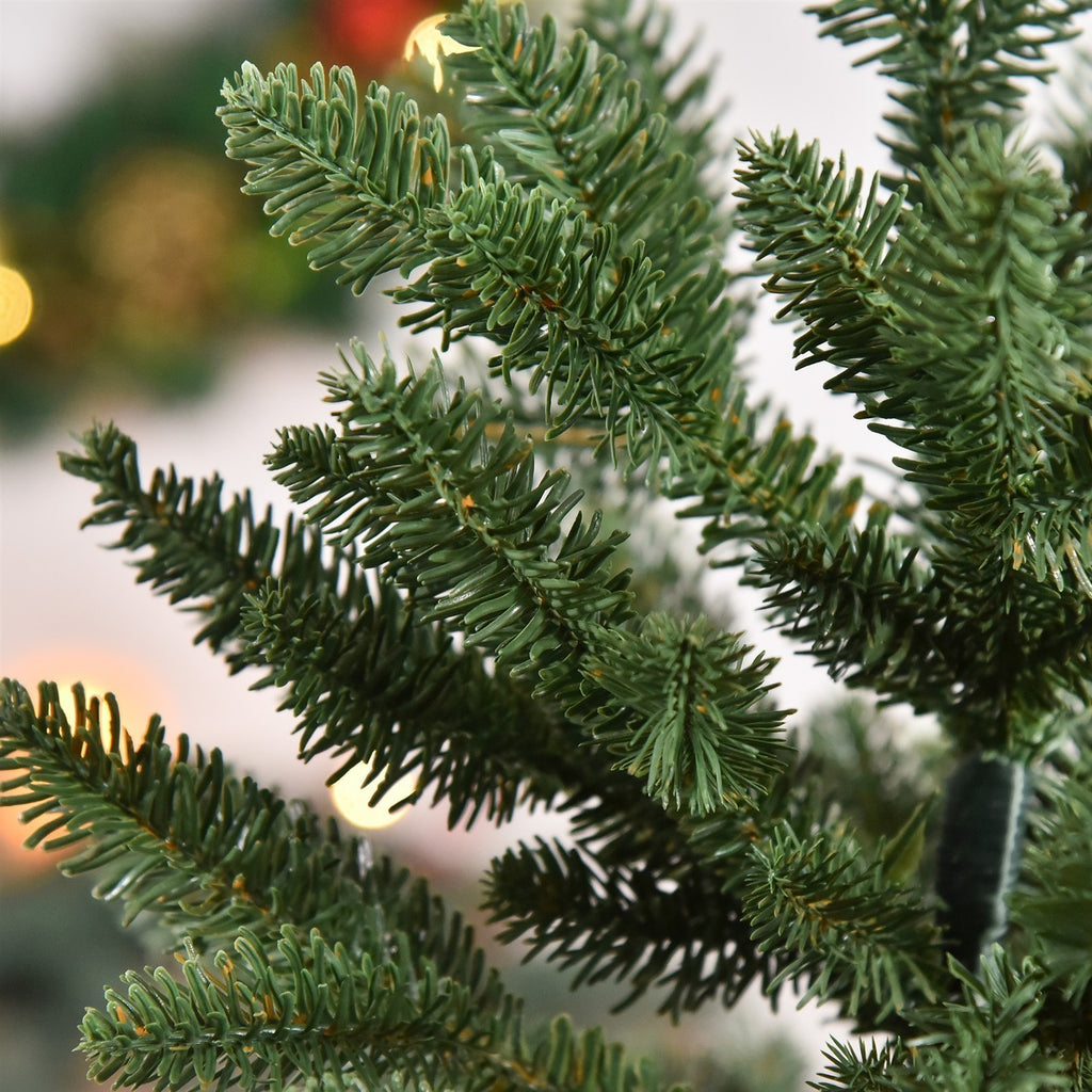 Künstlicher Weihnachtsbaum 150 cm Tannenbaum künstlich mit 444 Spitzen, 3 verschiedenen Blätterformen flammhemmend Christbaum mit Metallständer für drinnen