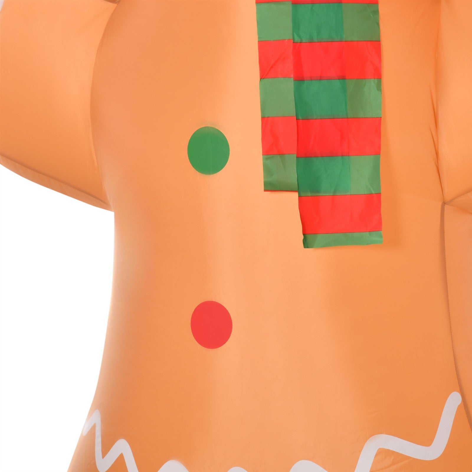 Selbstaufblasender Lebkuchenmann, inkl. Gebläse, Weihnachtsdekoration 2,4 m mit LED-Lichtern