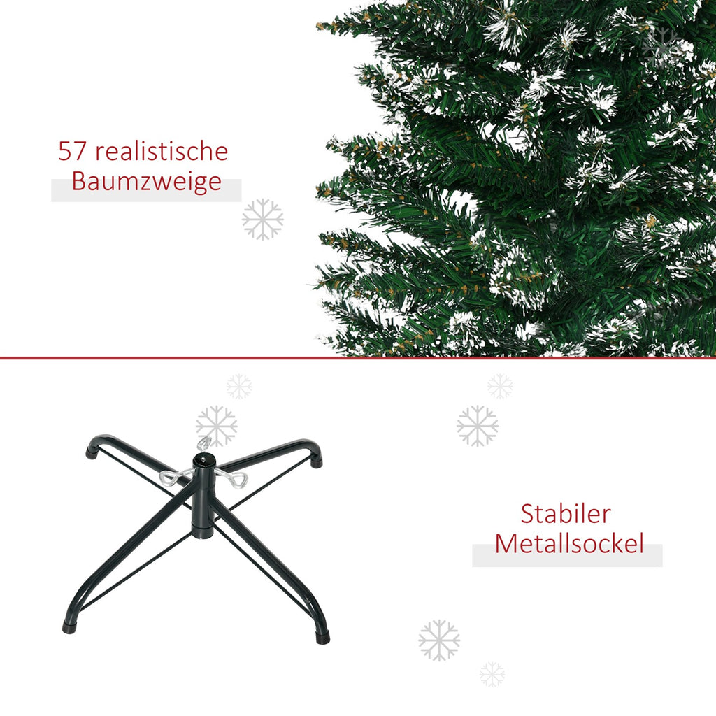 Weihnachtsbaum 190 cm, hoch realistisch, 570 Zweige, feuerfest, stabile Basis, Grün