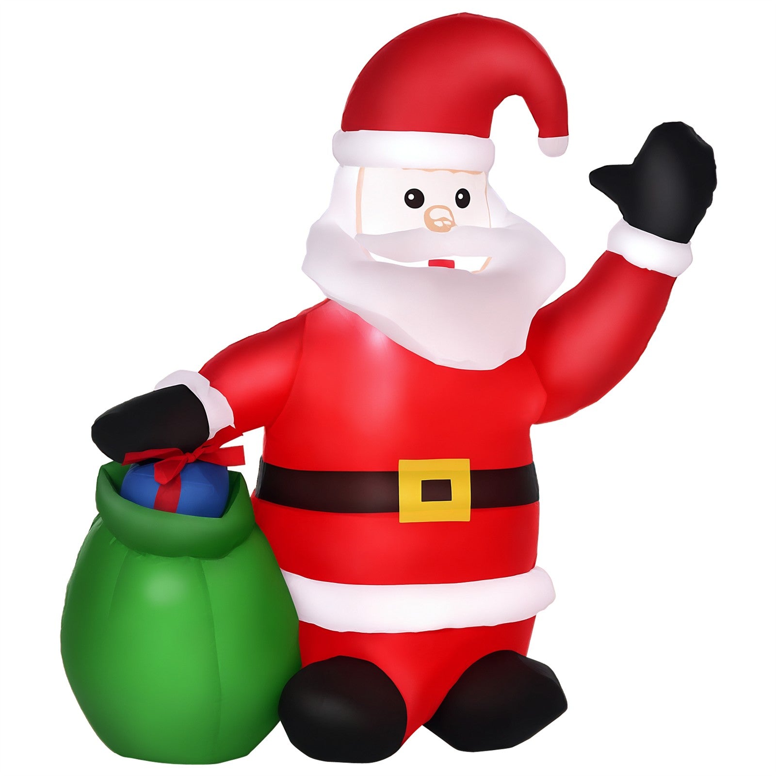Weihnachtsdeko Aufblasbarer Weihnachtsmann Outdoor-Weihnachtsdekoration, inkl. Gebläse, 1,2 m, Rot + Weiß
