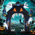 Aufblasbarer Halloween-Torbogen, 4 Geister, LED-Lichter, wasserdicht, 300 x 76 x 300 cm