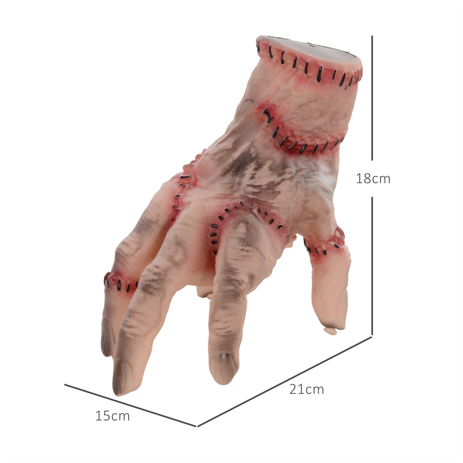 Horror-Hand, Helloweendeko, aktiviert mit Geräusche/Berührung, beweglich, Sound