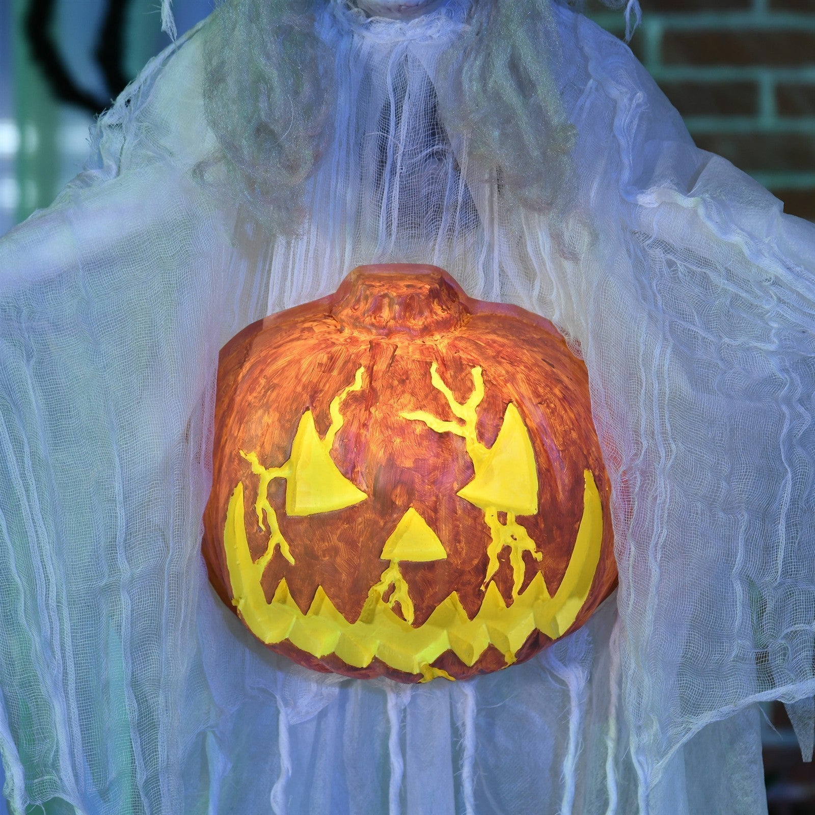 Halloween-Geist, Halloween-Dekoration, Soundfunktion, mit Bewegungssensor und LED-Lichtern, 60 cm x 18 cm x 183 cm