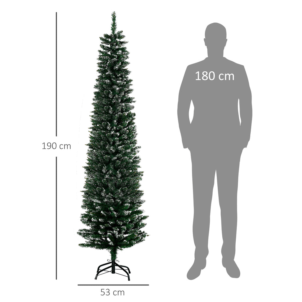 Weihnachtsbaum 190 cm, hoch realistisch, 570 Zweige, feuerfest, stabile Basis, Grün