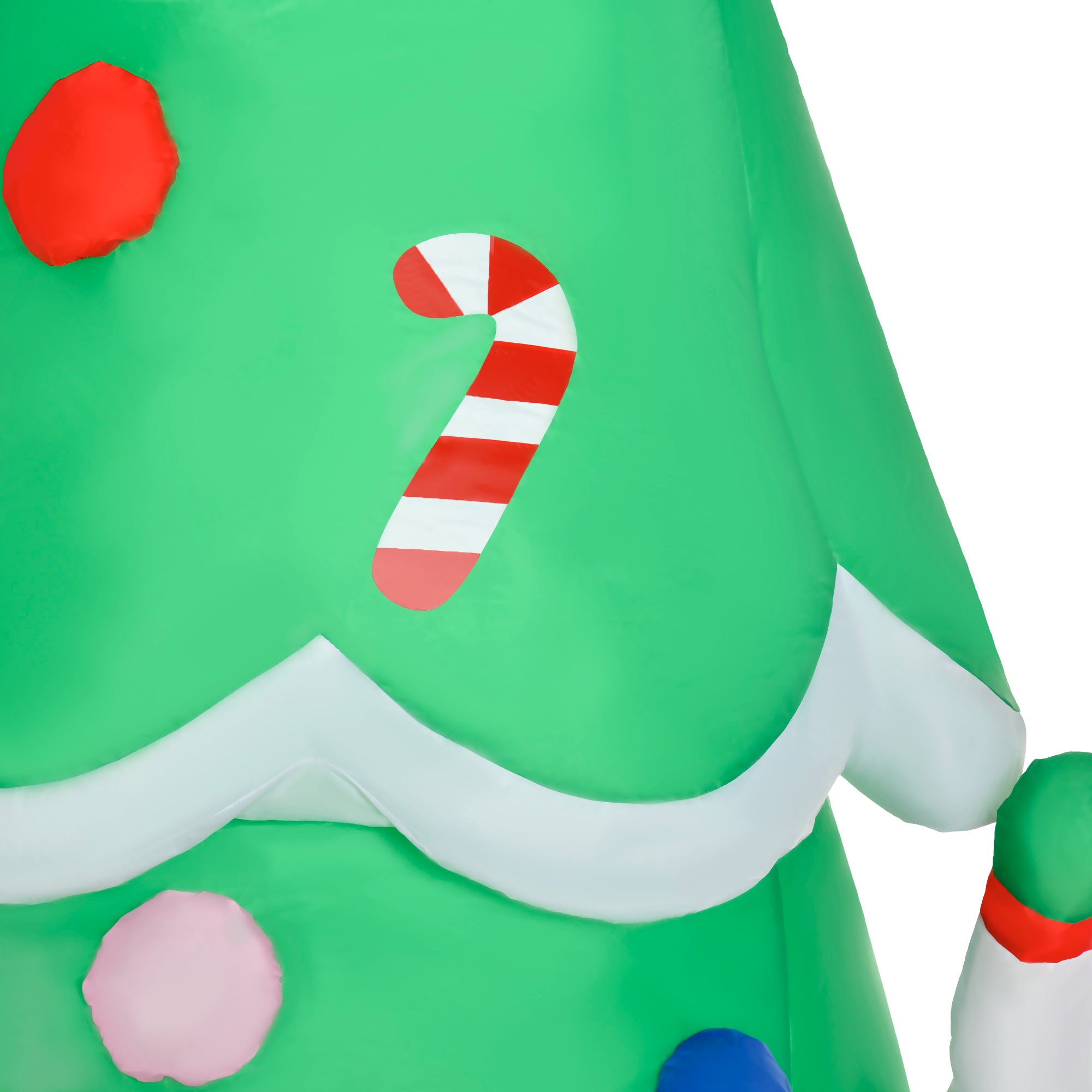 210 cm Aufblasbarer Weihnachtsbaum mit Weihnachtsmann Schneemann und Geschenkbox Weihnachtsdeko mit LED Selbstaufblasend für Außen Innen Garten Hof Party Dekoration