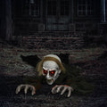 Halloweendekoration, kriechender Zombie, aktiviert durch Berührung/Geräusche, leuchtende Augen
