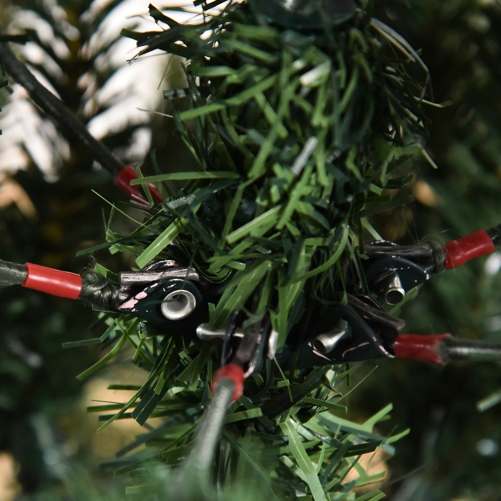Künstlicher Weihnachtsbaum 150 cm Tannenbaum künstlich mit 444 Spitzen, 3 verschiedenen Blätterformen flammhemmend Christbaum mit Metallständer für drinnen