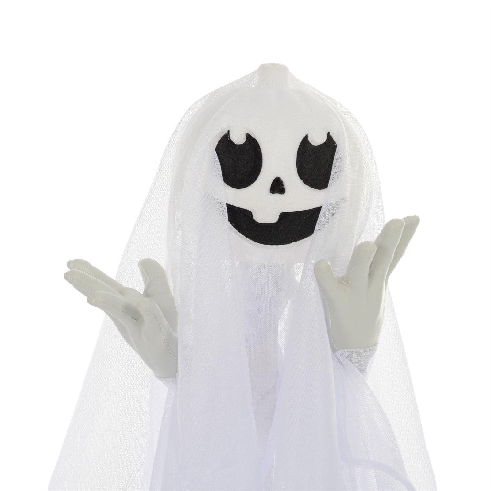 Halloweendekoration, 3 leuchtende Geister, Bewegungssensor, 54 x 10 x 60 cm, Weiß