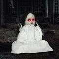 Halloween-Dekoration Horrorpuppe, LED-Augen, heult, springt hoch, Geräusch- & Bewegungssensor, 60 cm