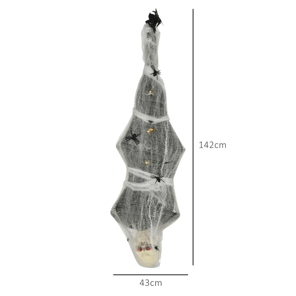 Halloween-Mumie, Halloween-Dekoration, Soundfunktion, mit Bewegungssensor und LED-Lichtern, 60 cm x 16 cm x 170 cm