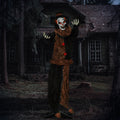 Halloween-Dekoration Horror-Clown mit Spezialeffekten und Soundfunktion 100 cm x 18 cm x 153 cm