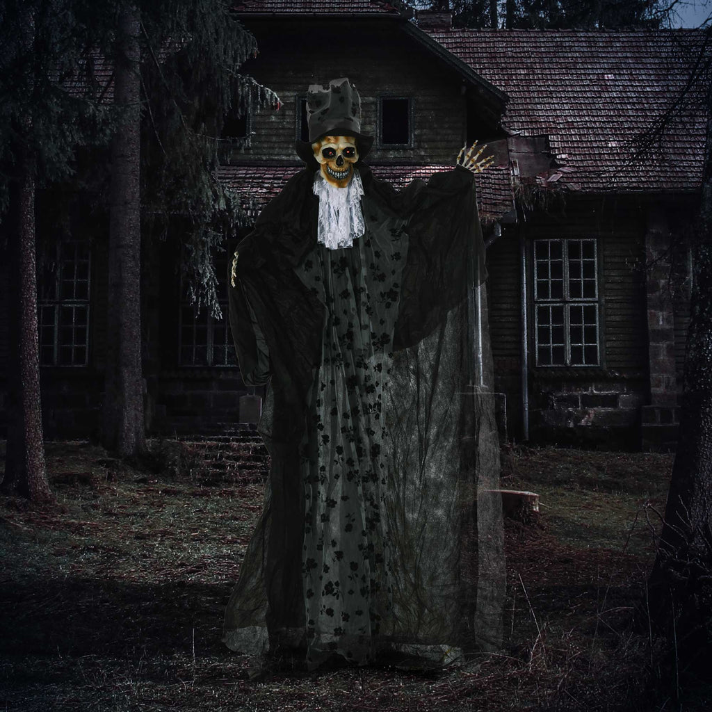Halloween-Dekoration Gespenst Bräutigam mit Spezialeffekten und Soundfunktion 115 cm x 65 cm x 189 cm