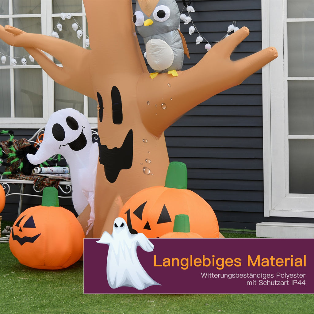 Halloween Aufblasbares Spukgespenst Luftfigur Aufleuchtend Deko 120/ 240 cm (Aufblasbarer Spukbaum)