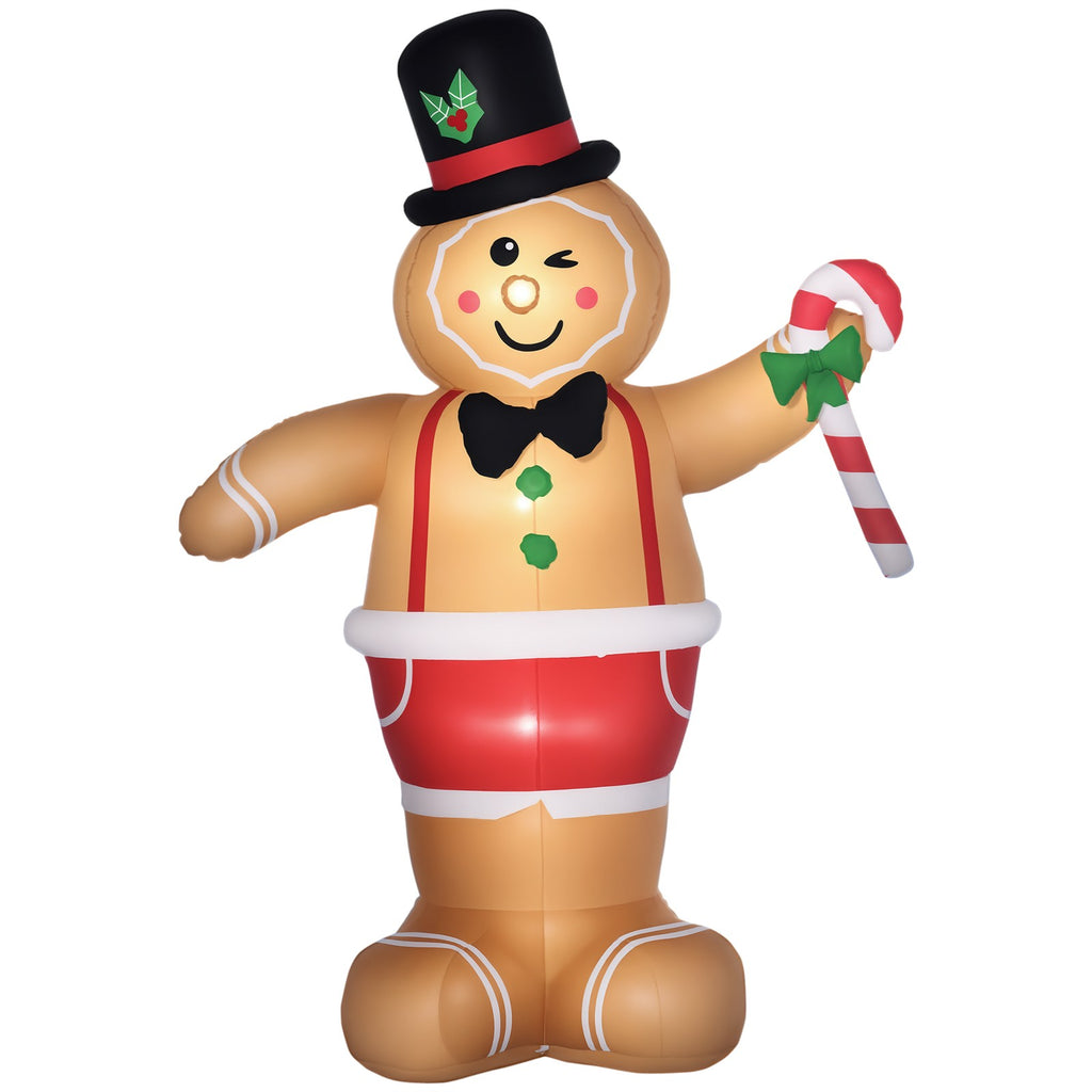 Aufblasbare Weihnachtsfiguren Aufblasbarer Lebkuchenmann, 2 m, inkl. Gebläse, Mehrfarbig