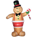 Aufblasbare Weihnachtsfiguren Aufblasbarer Lebkuchenmann, 2 m, inkl. Gebläse, Mehrfarbig
