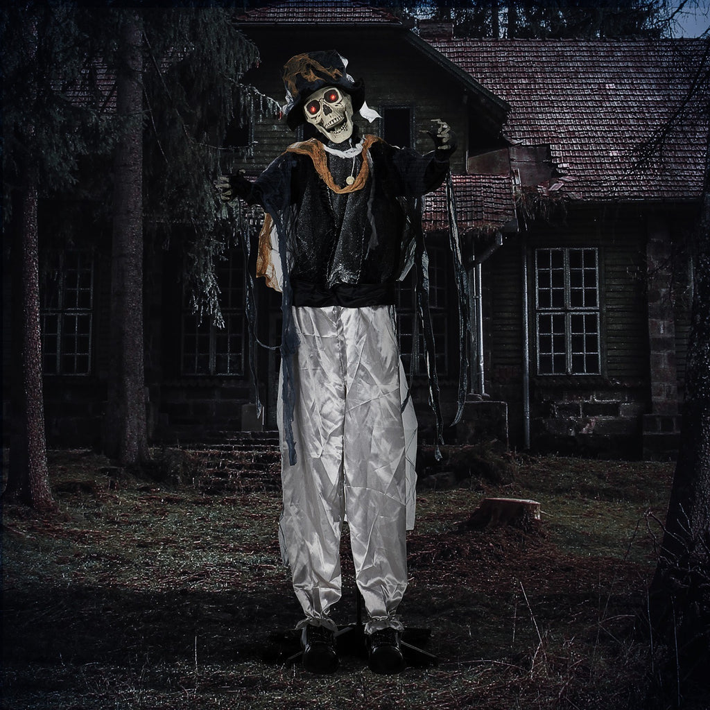Halloween-Geist, Halloween-Dekoration, Soundfunktion, mit Bewegungssensor und LED-Lichtern, 101 cm x 64 cm x 178 cm
