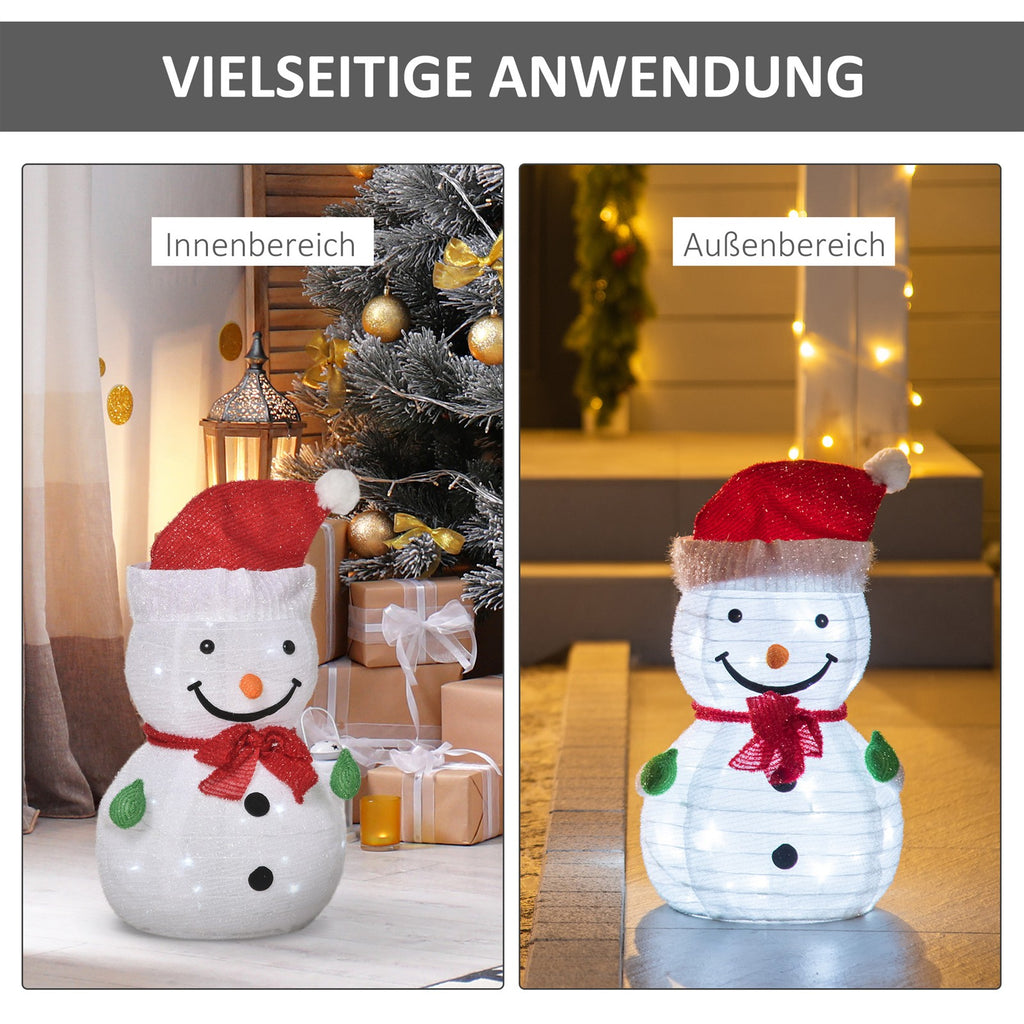 Weihnachtsdekoration Schneemann Outdoor.Weihnachtsdeko Weihnachtslicht, inkl. LEDS, 30 cm x 30 cm x 51 cm, Rot+Weiß