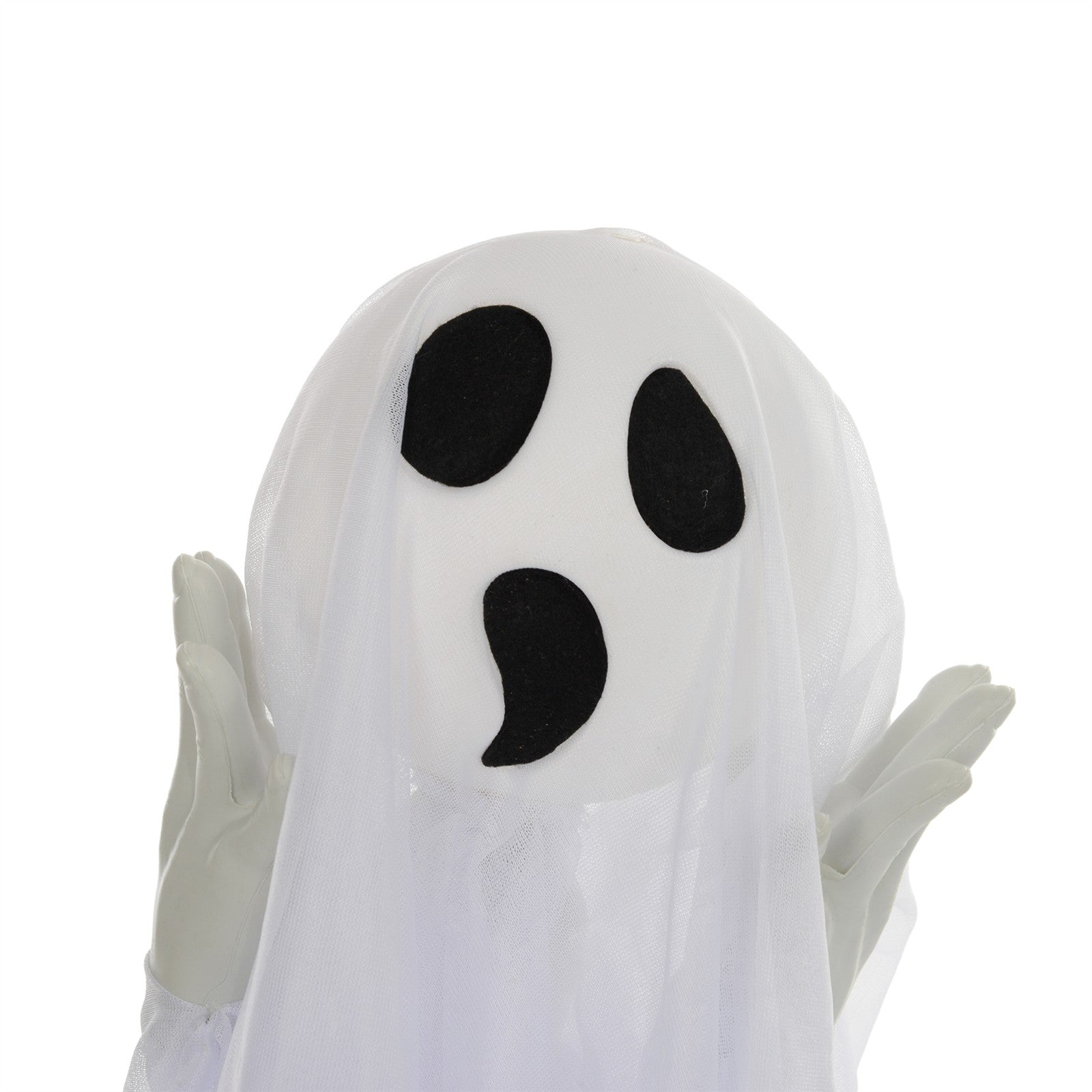 Halloweendekoration, 3 leuchtende Geister, Bewegungssensor, 54 x 10 x 60 cm, Weiß