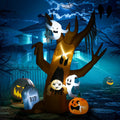 Halloween-Deko, 2,40m großer Geisterbaum, selbstaufblasend, LED-Beleuchtung, für Außenbereiche