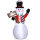 Aufblasbarer Schneemann, Outdoor Weihnachtsdekoration, 1,80 m, Santa Claus, inkl. Gebläse, Mehrfarbig