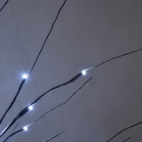 Künstliche Birke mit LED-Beleuchtung, 96 warmweiße Mikro-LEDs, 150 cm, Braun