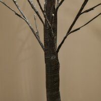 Künstliche Birke mit LED-Beleuchtung, 96 warmweiße Mikro-LEDs, 150 cm, Braun