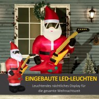 Weihnachtsdeko Aufblasbarer Weihnachtsmann Outdoor-Weihnachtsdekoration, inkl. Gebläse, 140 m, Rot + Weiß