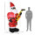 Weihnachtsdeko Aufblasbarer Weihnachtsmann Outdoor-Weihnachtsdekoration, inkl. Gebläse, 140 m, Rot + Weiß