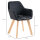 Esszimmerstühle, 2er-Set, modernes Design, Samtoptik, Kautschukbaumholz, 54x57x80 cm, Schwarz
