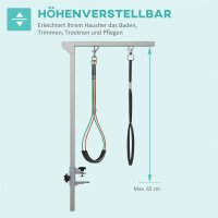 Haustier Fellpflege Arm, höhenverstellbar, 36  x 8 x 74 cm, Silber