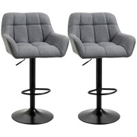 Barhocker 2er-Set Retro-Design höhenverstellbar...