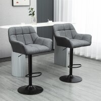 Barhocker 2er-Set Retro-Design höhenverstellbar...