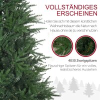 Weihnachtsbaum, Kunsttanne, realistisches Aussehen, schneller Aufbau, Kunststoff, Grün, 114 x 114 x 180cm