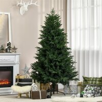 Weihnachtsbaum, Kunsttanne, realistisches Aussehen, schneller Aufbau, Kunststoff, Grün, 114 x 114 x 180cm