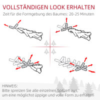 Künstlicher Weihnachtsbaum, schneebedeckt, schmales Design, feuerfest, 180 cm, Grün/Weiß