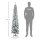 Künstlicher Weihnachtsbaum, schneebedeckt, schmales Design, feuerfest, 180 cm, Grün/Weiß