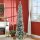 Künstlicher Weihnachtsbaum, schneebedeckt, schmales Design, feuerfest, 210 cm, Grün/Weiß