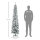 Künstlicher Weihnachtsbaum, schneebedeckt, schmales Design, feuerfest, 210 cm, Grün/Weiß