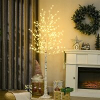 Kunstbaum, Kunstbirke, mit 180 LEDs, 3 Helligkeitsstufen,...